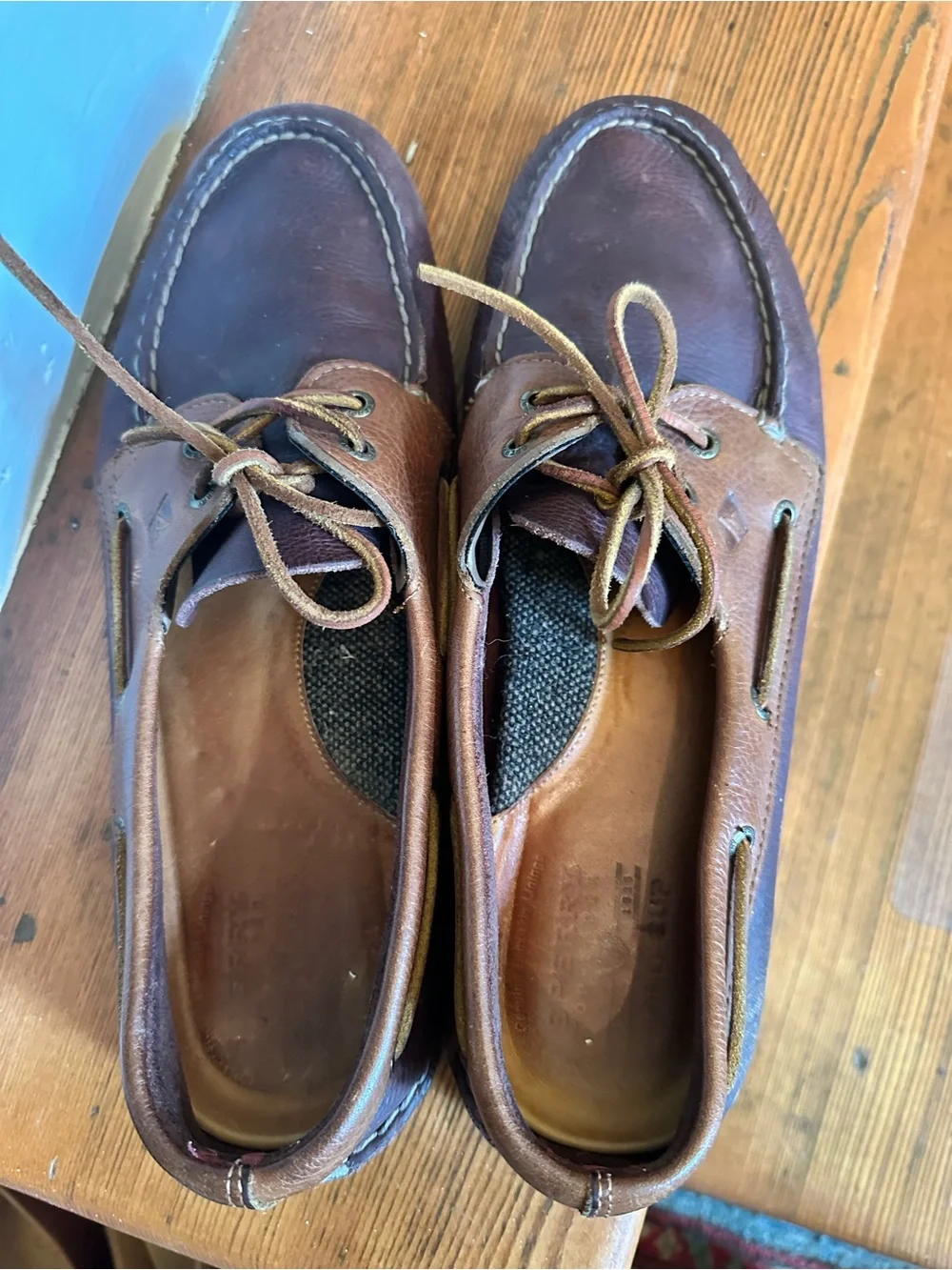 Sperry Men’s Two-Tone Gold Cup Brown Leather Boat Shoes
